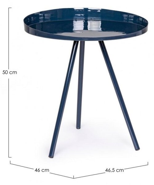 Tavolino Basso 46,5x46x50 cm in Acciaio