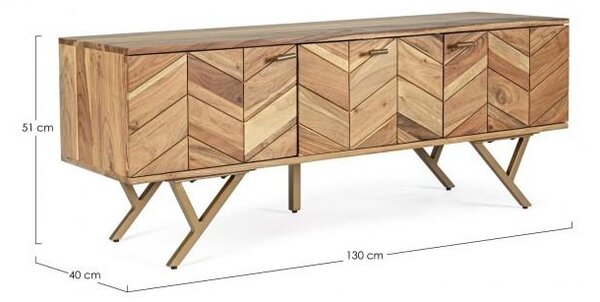 Mobile TV 3 Ante 130x40x51 cm in Legno