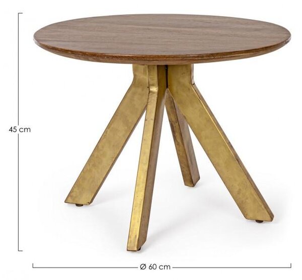 Tavolino Basso Ø60x45 cm in Legno