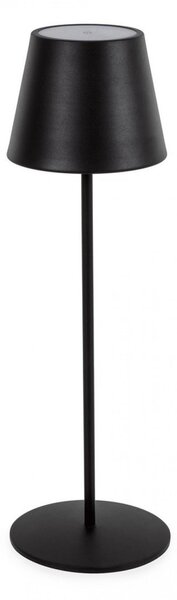Lampada da Tavolo Ø12x38 cm in Acciaio Nero
