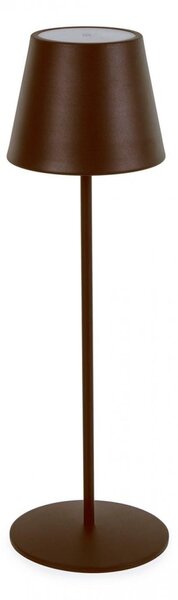 Lampada da Tavolo Ø12x38 cm in Acciaio Marrone