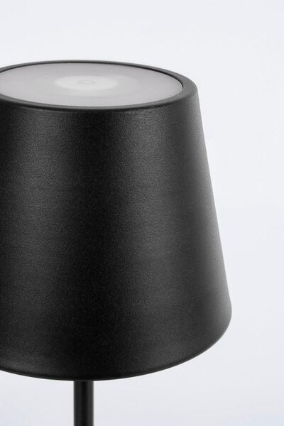 Lampada da Tavolo Ø12x38 cm in Acciaio Nero