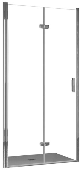 Porta Parete Doccia 70 cm 1 Anta a Libro in Cristallo Trasparente 6mm H195 Bonussi Fiona