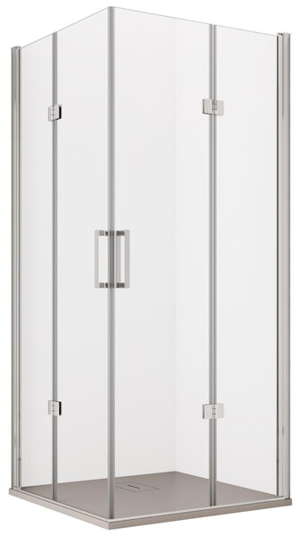 Box Doccia Angolare 70x70 cm 2 Ante Scorrevoli a Libro in Cristallo Trasparente 6mm H195 Bonussi Lena