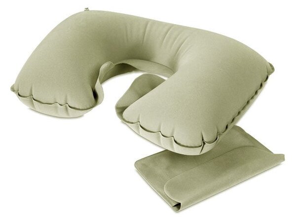 Cuscino Collo Gonfiabile Ergonomico per Viaggi Grigio
