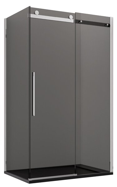 Box Doccia Angolare 70x100 cm 1 Anta Scorrevole in Cristallo Fumè 8mm H195 Bonussi Alina