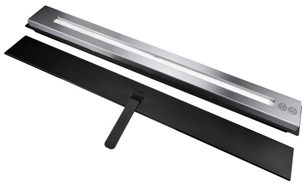 Bruciatore a Bioetanolo per Camini 90x11x5,3 cm 1,7 Litri Silver