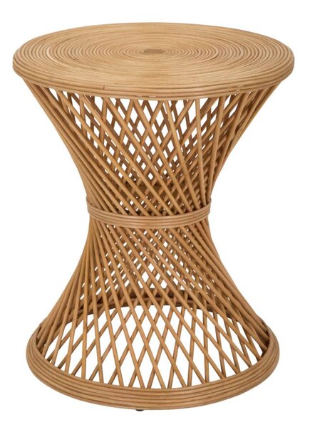 Tavolino Basso Ø48x56 cm in Rattan