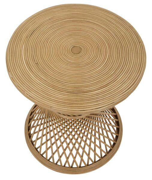 Tavolino Basso Ø48x56 cm in Rattan