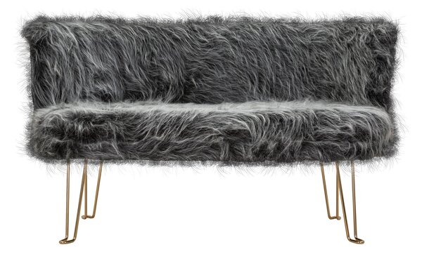 Divanetto 2 Posti 134x54x77 cm in Tessuto Imbottito