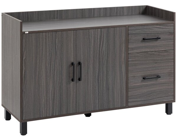 Mobile 2 Ante 2 Cassetti 120x40x80 cm in Legno Grigio