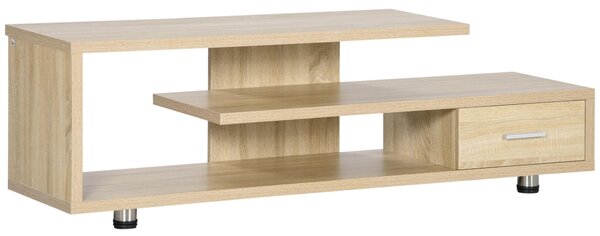 Mobile TV Aperto 135x35x41,7 cm per TV fino a 65" in Truciolato Naturale