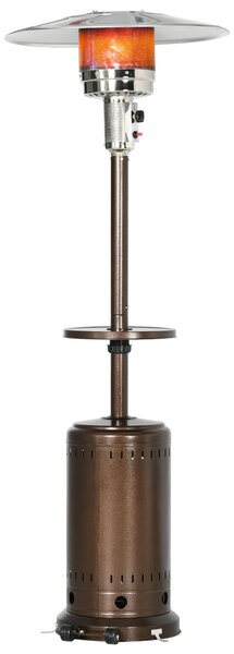 Stufa a Fungo Gas Gpl da Esterno Ø81 x 221A cm 13kW in Acciaio e Alluminio Marrone