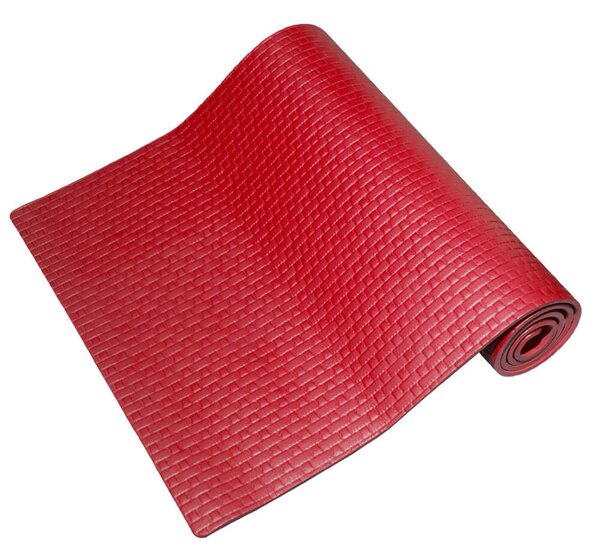 Tappeto per Yoga Fitness 173x61 cm Spessore 8 mm Rosso