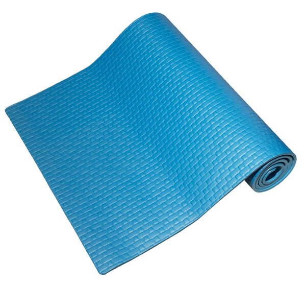 Tappeto per Yoga Fitness 173x61 cm Spessore 8 mm Blu