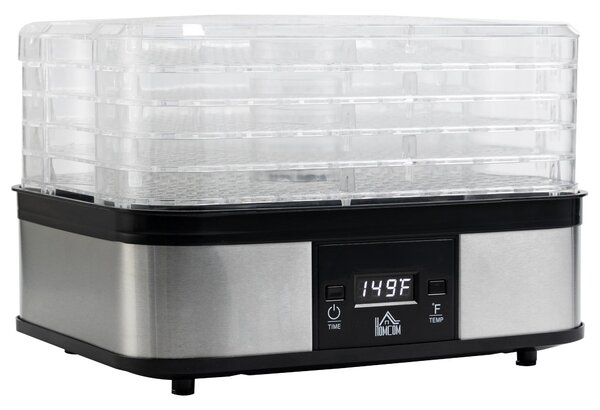 Essiccatore per Alimenti 32x25x29 cm 245W 5 Vassoi con Monito LCD