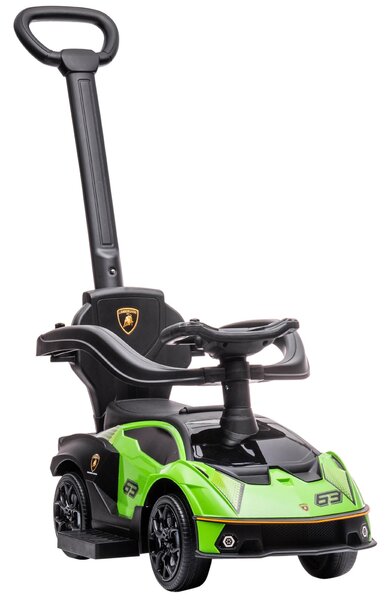 Auto Macchina Cavalcabile per Bambini con Maniglione con Licenza Lamborghini Verde
