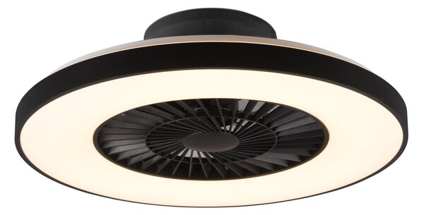 Plafoniera Ventilatore da Interno a led in PLASTICA Nero Opaco
