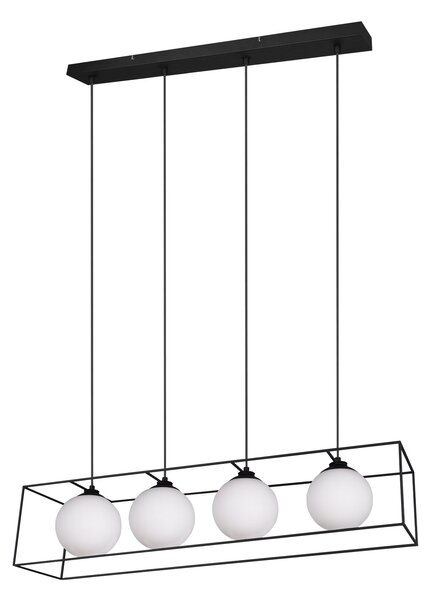Lampada a Sospensione da Interno E14 in Metallo Nero Opaco