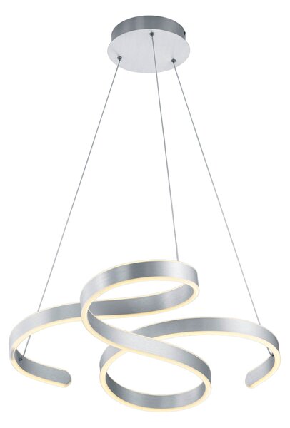 Lampada a Sospensione da Interno a LED in Metallo Alluminio Spazzolato