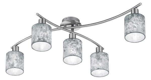 Plafoniera da Interno E14 in Metallo Nickel Opaco
