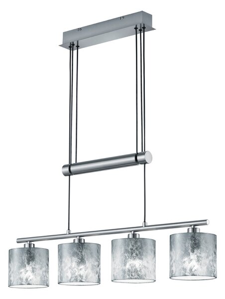 Lampada a Sospensione da Interno E14 in Metallo Nickel Opaco