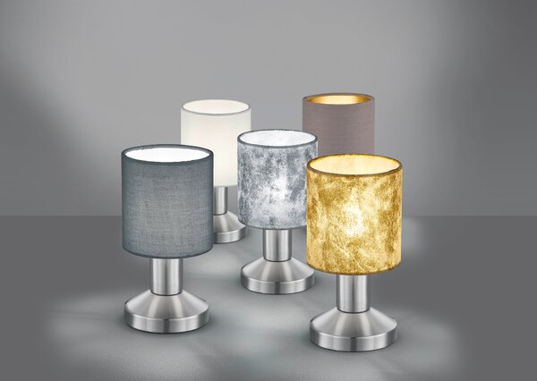 Lampada tavolo da Interno E14 in Metallo Nickel Opaco
