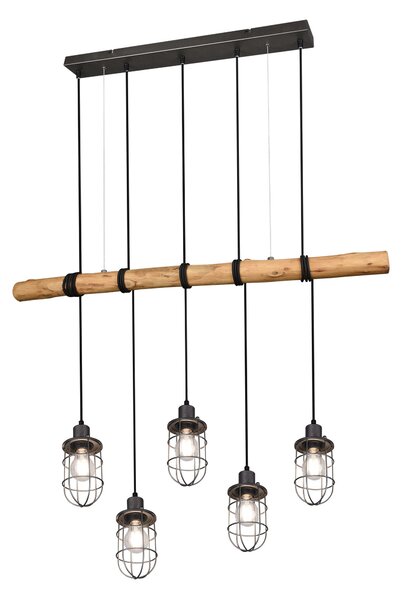 Lampada a Sospensione da Interno a LED in Metallo Nickel Opaco