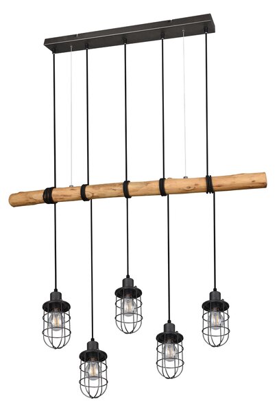 Lampada a Sospensione da Interno a LED in Metallo Nickel Opaco