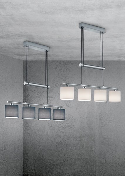 Lampada a Sospensione da Interno E14 in Metallo Nickel Opaco