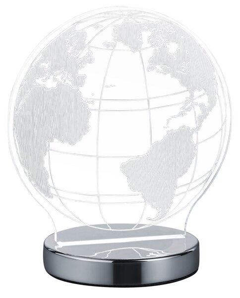 Lampada tavolo da Interno a LED in Metallo Cromo