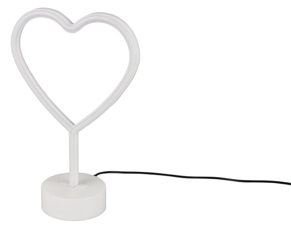 Lampada tavolo da Interno a LED in Plastica Bianco