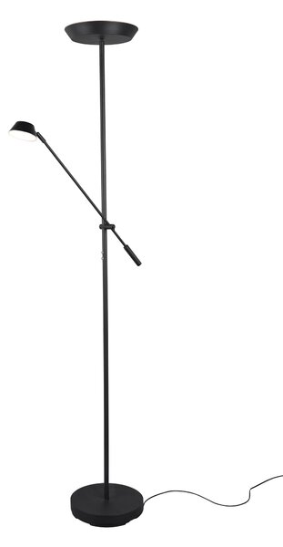 Piantana da Interno a LED in Metallo Nero Opaco