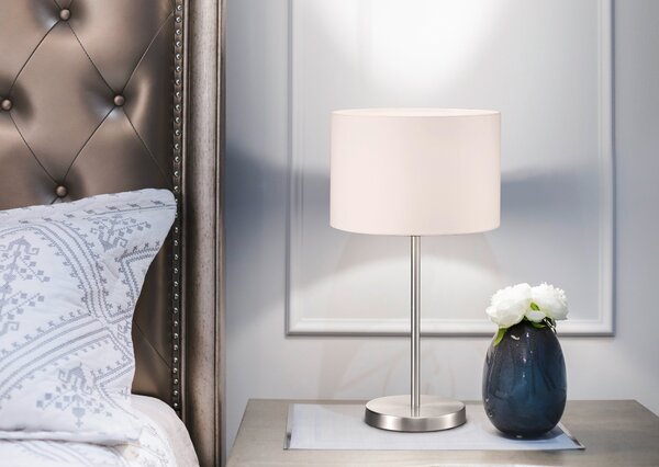 Lampada tavolo da Interno E14 in Metallo Nickel Opaco