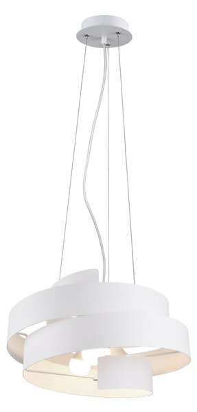 Lampada a Sospensione da Interno E27 in Metallo Bianco Opaco