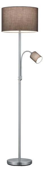 Piantana da Interno E27+E14 in Metallo Nickel Opaco