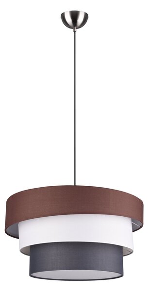 Lampada a Sospensione da Interno E27 in Metallo Nickel Opaco