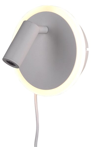 Applique da Interno a LED in Metallo Bianco Opaco