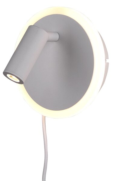 Applique da Interno a LED in Metallo Bianco Opaco