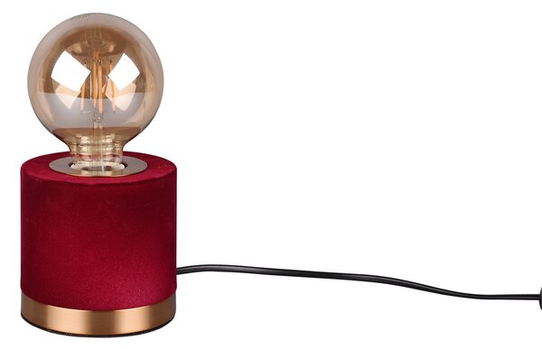 Lampada tavolo da Interno a LED in Tessuto Rosso