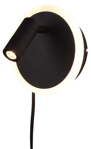 Applique da Interno a LED in Metallo Nero Opaco