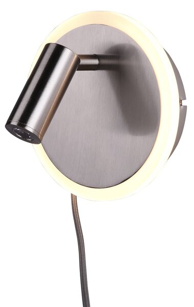 Applique da Interno a LED in Metallo Nickel Opaco