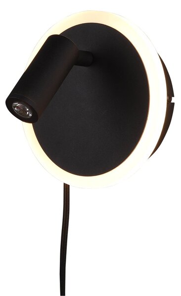Applique da Interno a LED in Metallo Nero Opaco