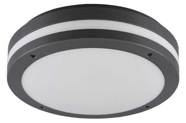 Plafoniera da Esterno a LED in Plastica Antracite