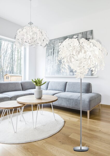 Piantana da Interno E14 in Metallo Cromo