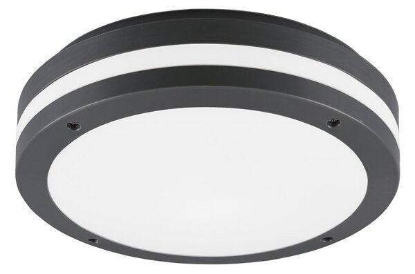 Plafoniera da Esterno a LED in Plastica Antracite
