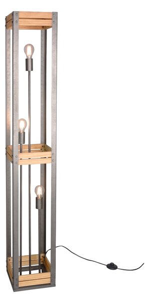 Piantana da Interno a LED in Metallo Nickel Opaco