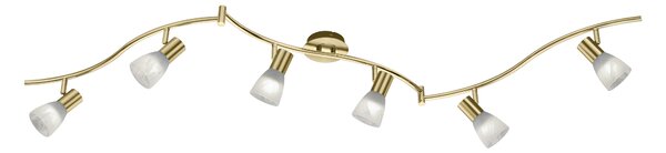 Faretto da Interno a LED in Metallo Ottone Satinato