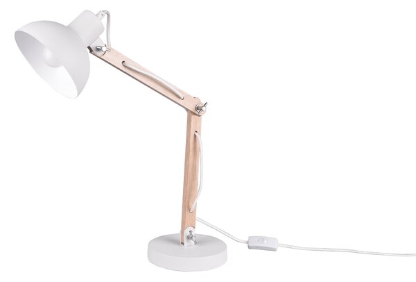 Lampada tavolo da Interno E27 in Metallo Bianco Opaco