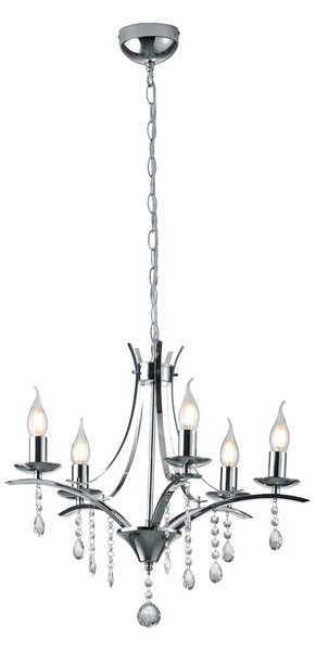 Lampadario da Interno E14 in Metallo Cromo